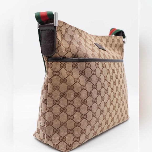 Gucci Brown Crossbody Bag with Green and Red Strap - Picture 2 of 16